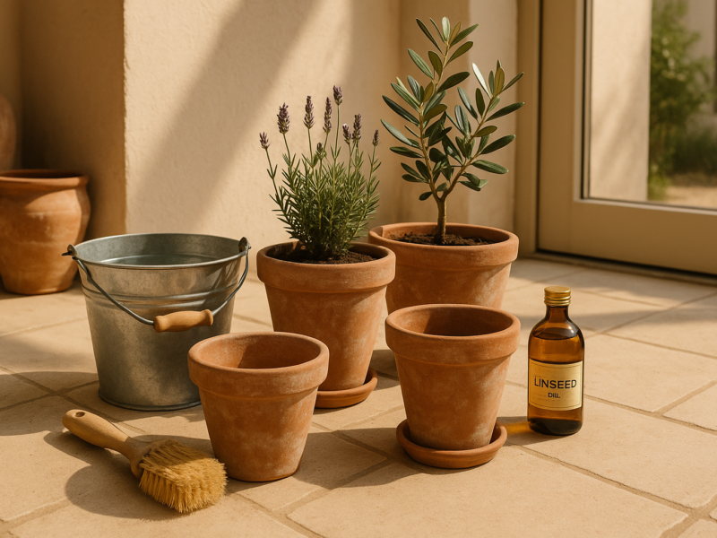 Blumentöpfe aus Terracotta reinigen, schützen und lange nutzen