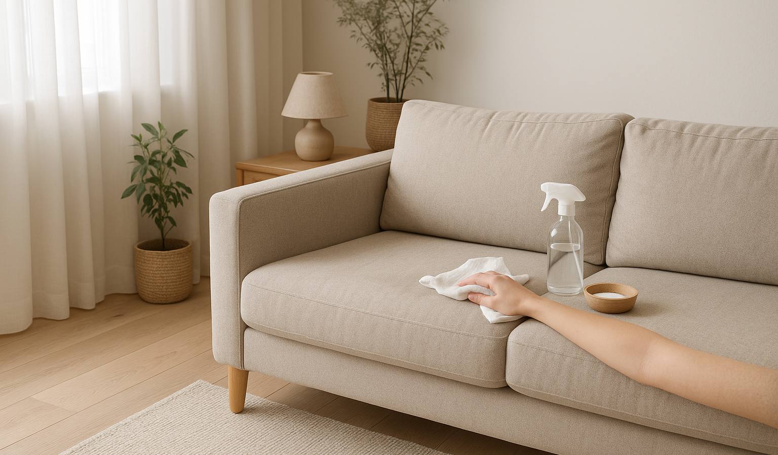 Sofa reinigen mit Hausmitteln und einfachen Tricks