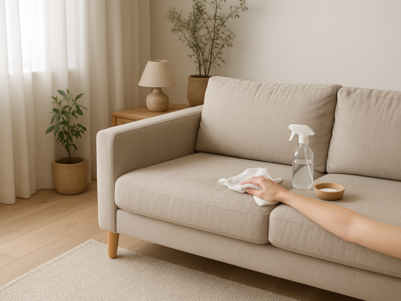 Sofa reinigen mit Hausmitteln und einfachen Tricks