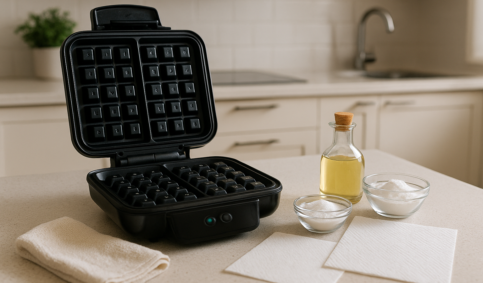 Waffeleisen schonend reinigen mit einfachen Hausmitteln