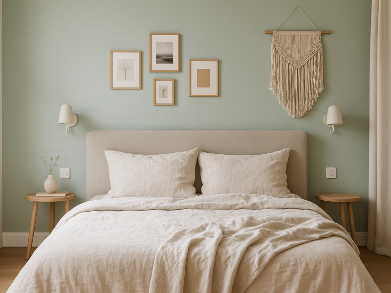Wandgestaltung im Schlafzimmer ruhig und persönlich planen