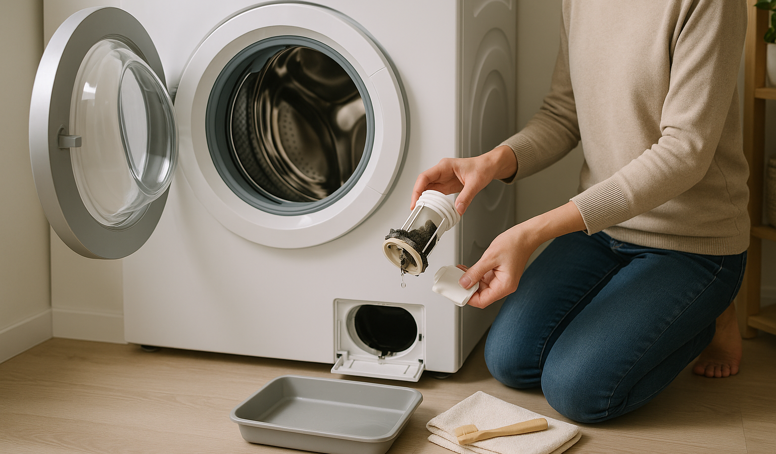 Waschmaschinen-Flusensieb reinigen: einfache Anleitung und praktische Tipps